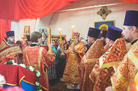 Архиерейское Богослужение в храме Покрова Пресвятой Богородицы с. Полянки 